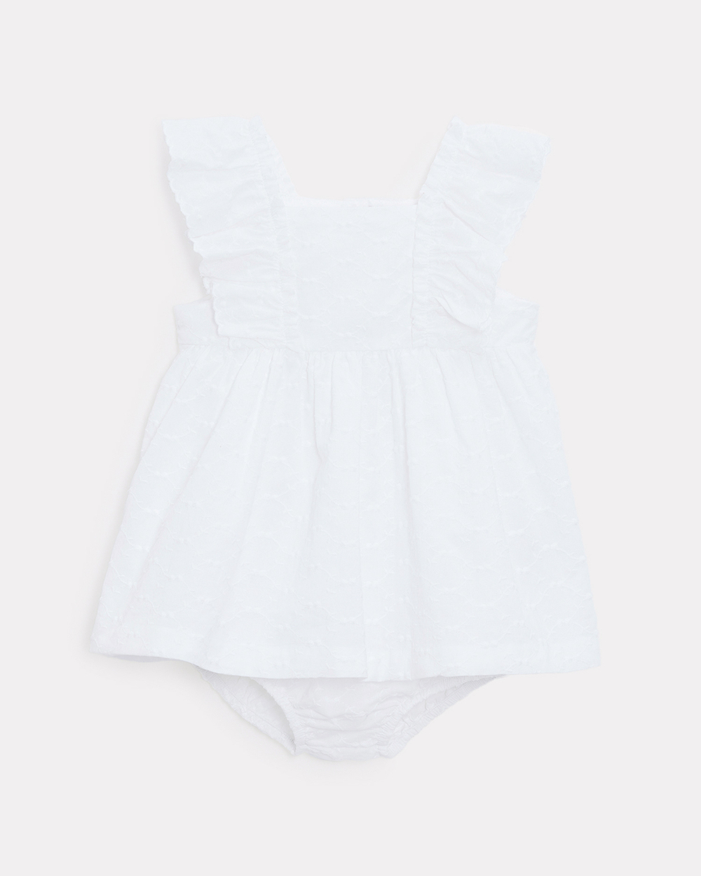 Robe en broderie sans manches Eglantine Coloris écru Natalys