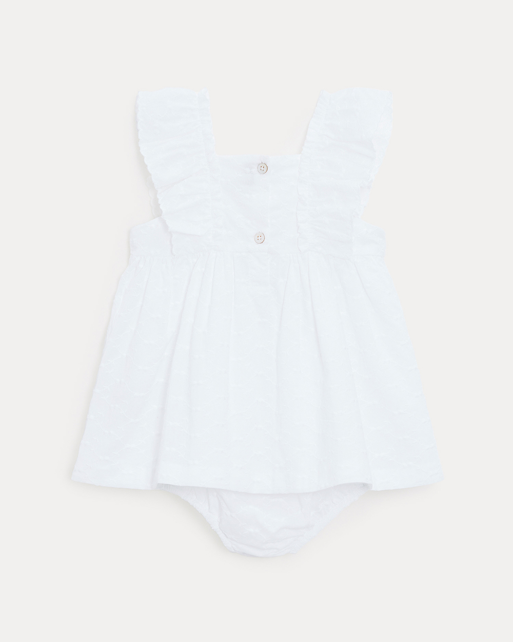Robe en broderie sans manches Eglantine Coloris écru Natalys