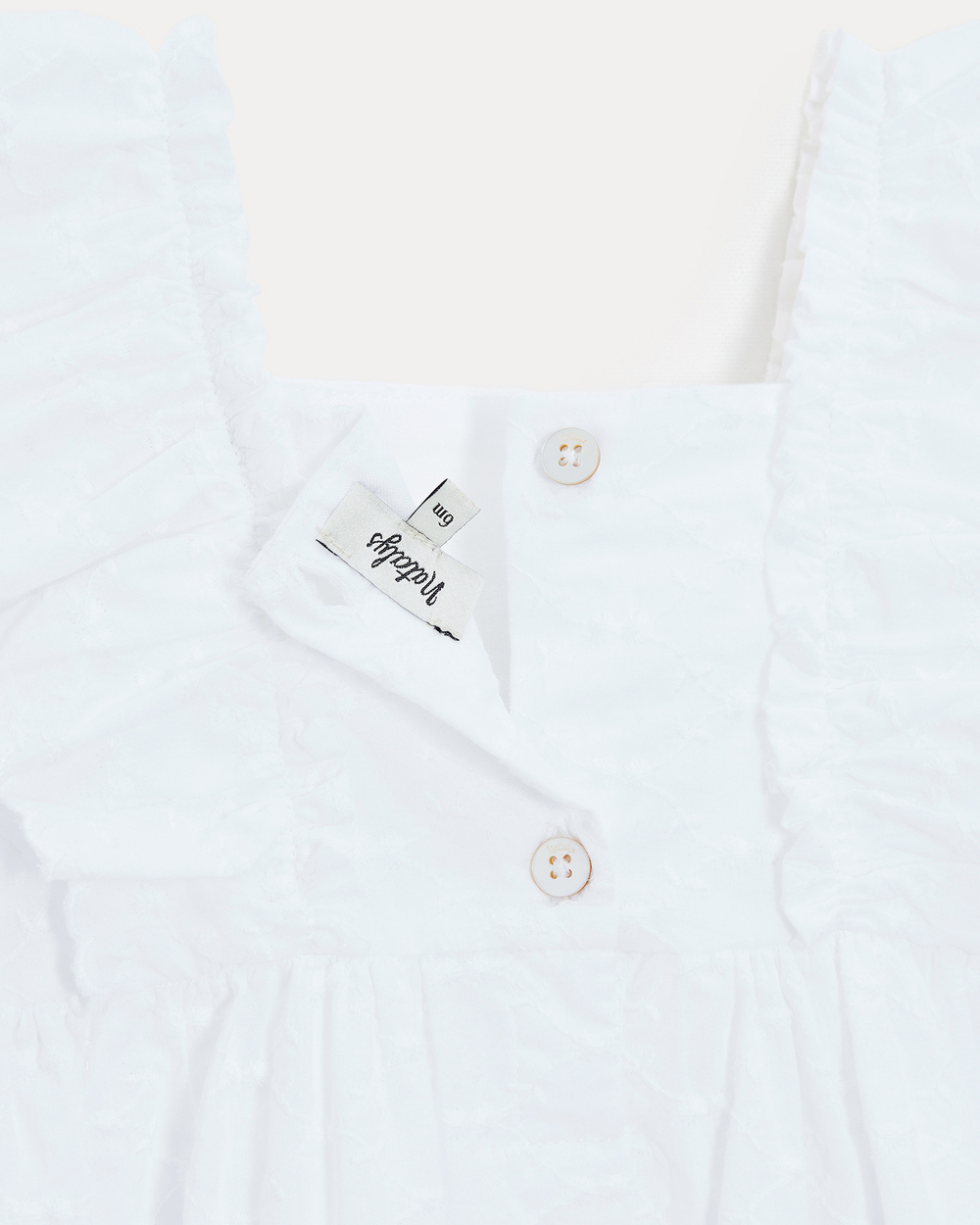 Robe en broderie sans manches Eglantine Coloris écru Natalys