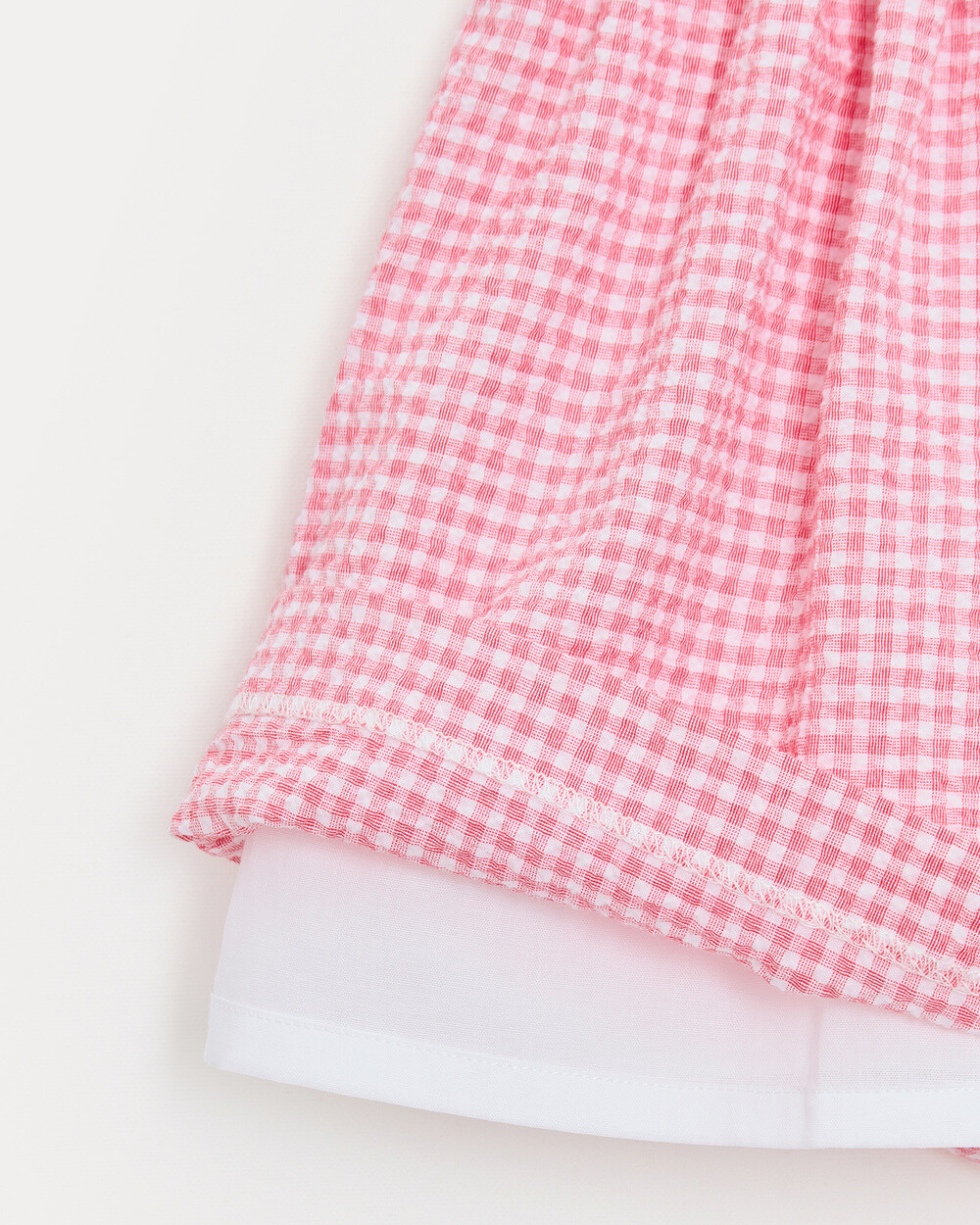Robe à bretelles en seersucker Romane Imprimé vichy grenadine Natalys