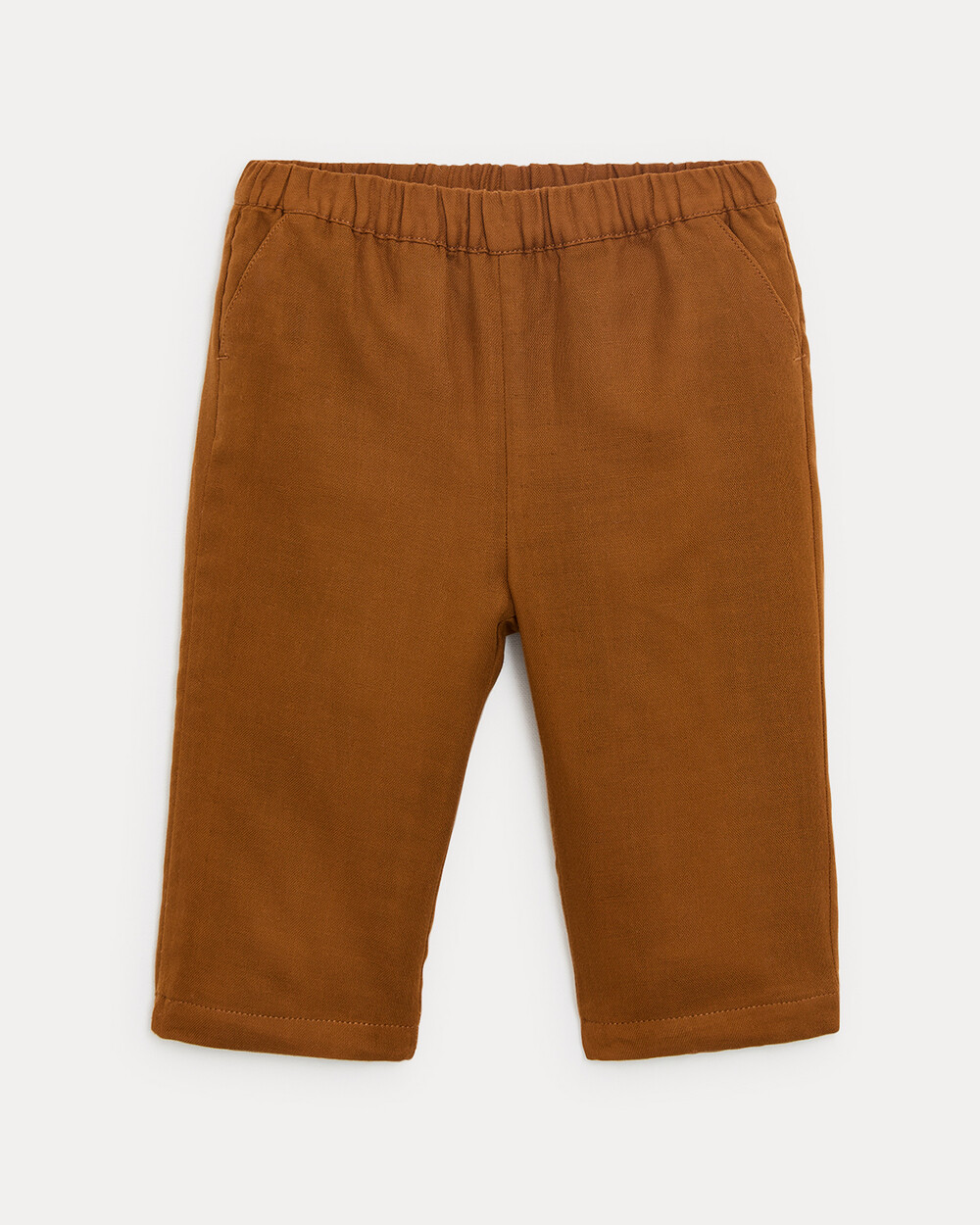 Pantalon en gaze de coton Achille Coloris noisette Natalys