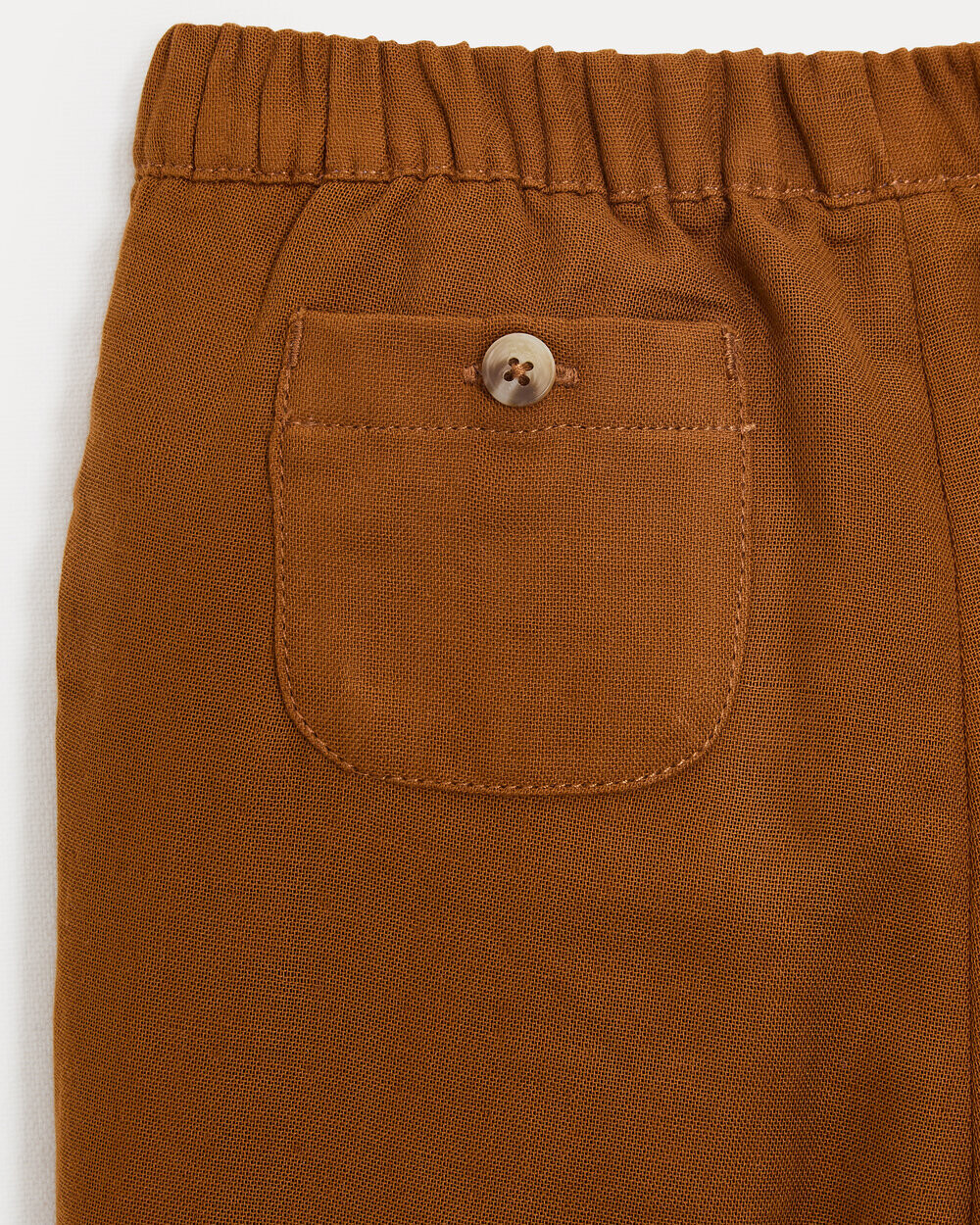 Pantalon en gaze de coton Achille Coloris noisette Natalys