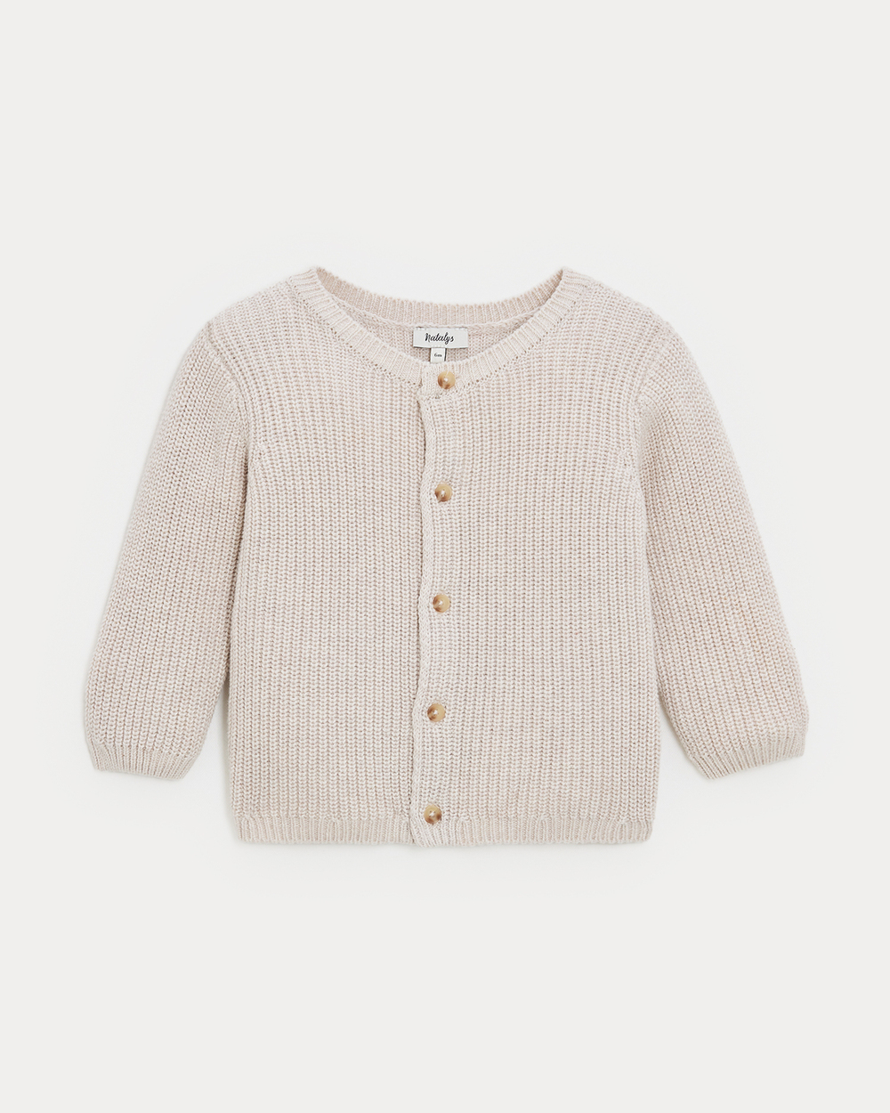 Gilet en tricot fantaisie James Coloris beige Natalys