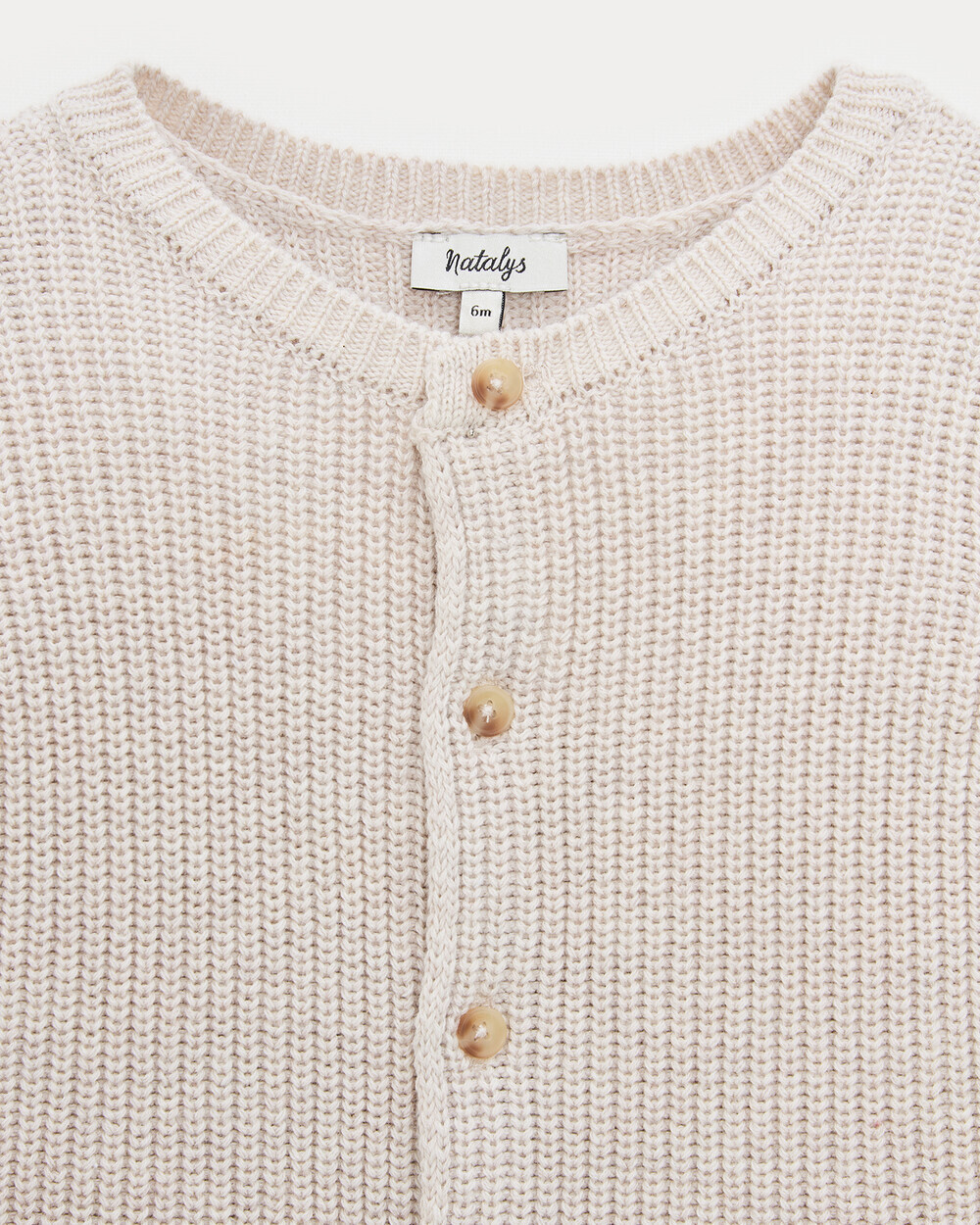 Gilet en tricot fantaisie James Coloris beige Natalys