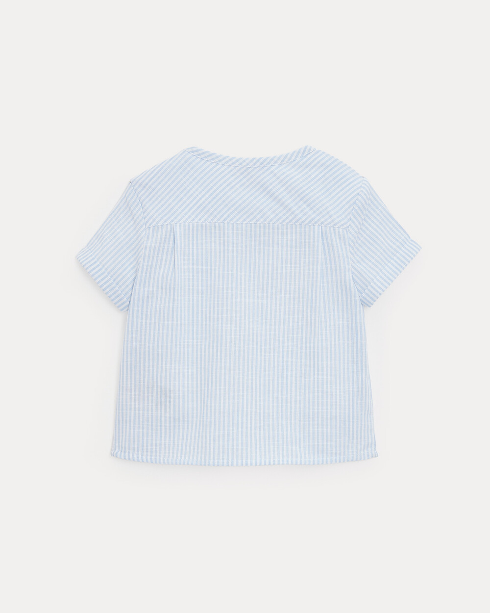 Chemise à manches courtes Théodore Imprimé rayures ciel Natalys