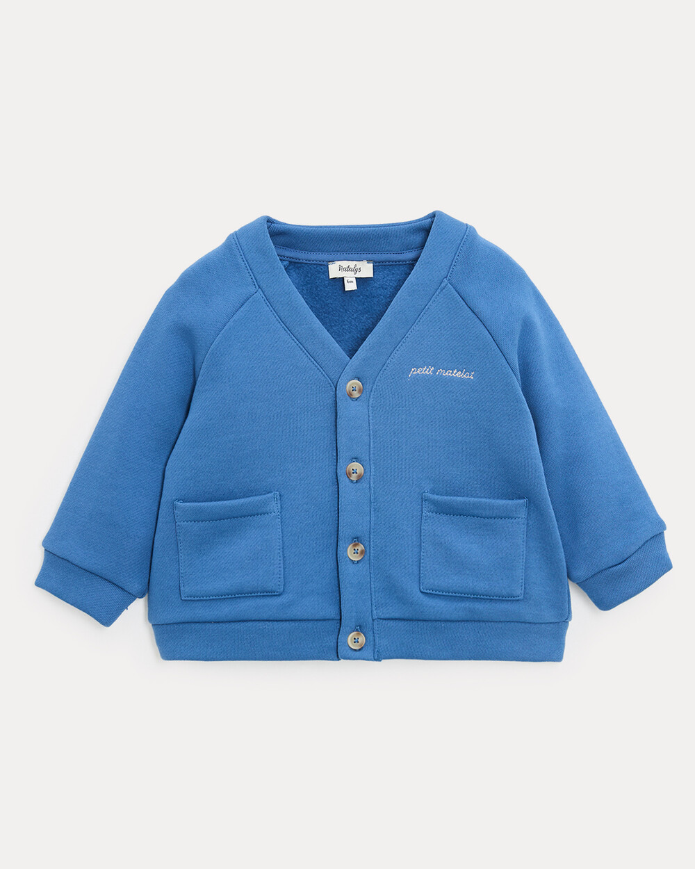 Gilet en molleton Georges Coloris bleu nattier Natalys