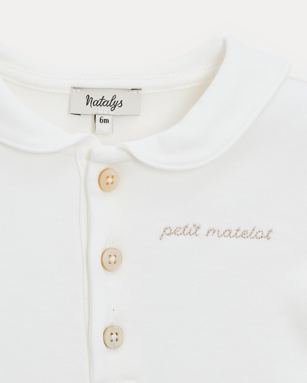 Body col marin brodé petit matelot Mar... Coloris écru Natalys