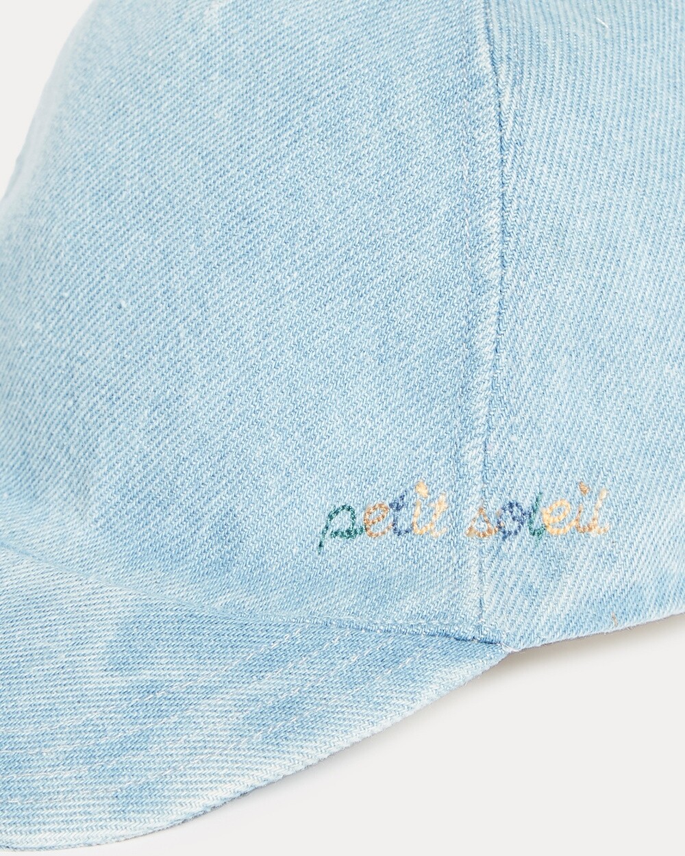 Casquette brodée en denim Gabin Coloris bleu Natalys