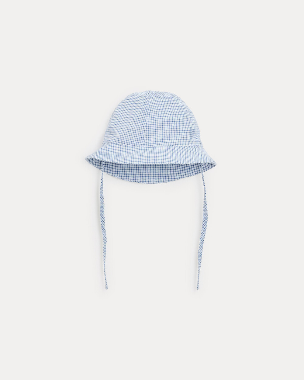 Chapeau en toile de coton Mahault Imprimé carreaux bleu Natalys