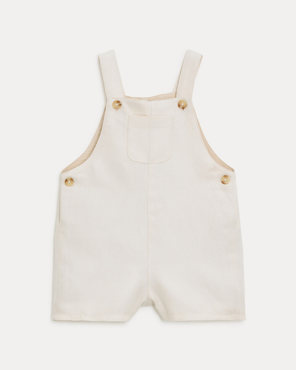 Salopette courte en twill Edgar Coloris beige Natalys