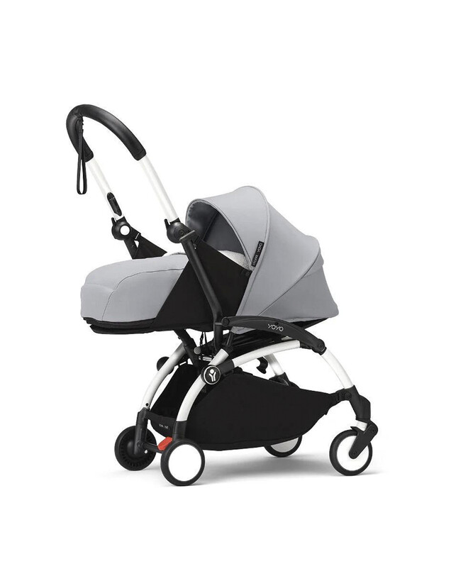 Poussette YOYO³ pack nouveau-né 0+ avec cadre blanc Coloris stone  Stokke