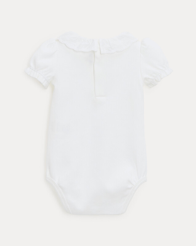 Body manches courtes à col brodé Lucie Coloris écru Natalys