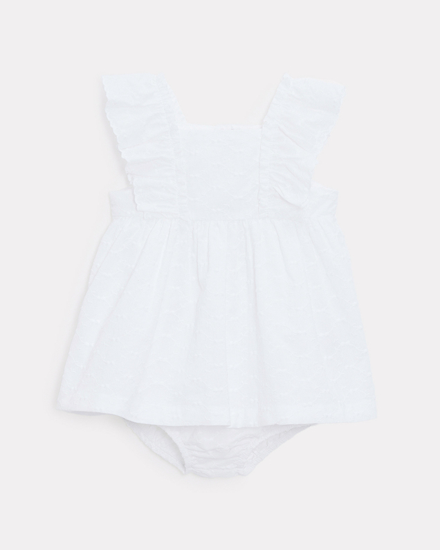 Robe en broderie sans manches Eglantine Coloris écru Natalys