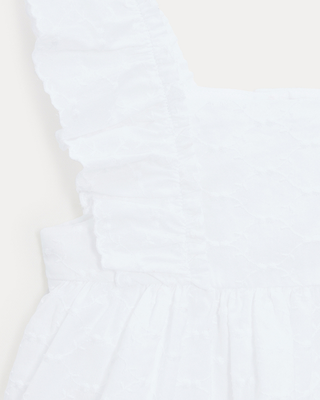 Robe en broderie sans manches Eglantine Coloris écru Natalys