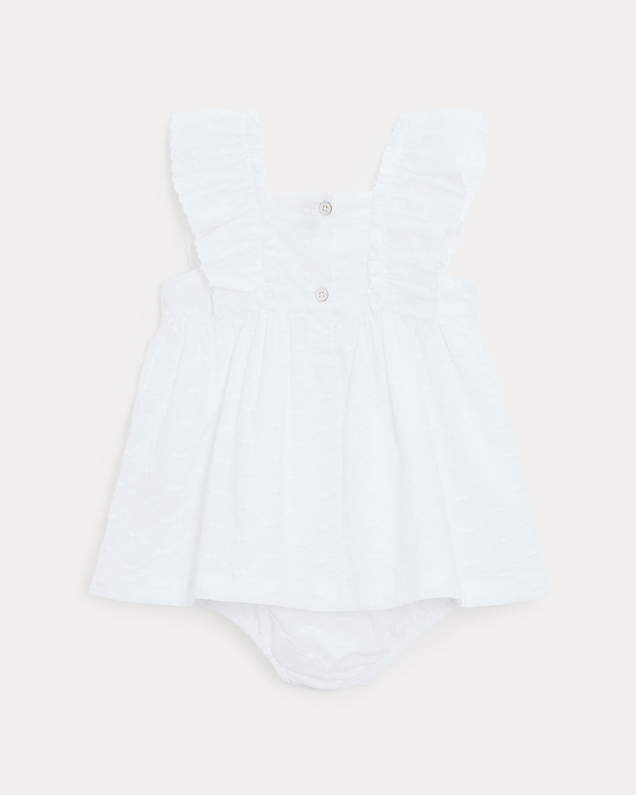 Robe en broderie sans manches Eglantine Coloris écru Natalys