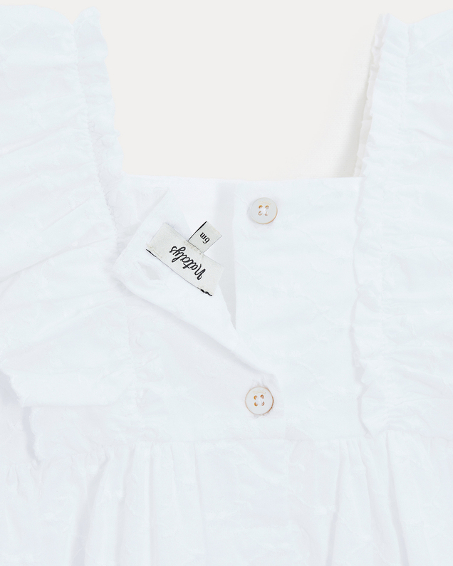 Robe en broderie sans manches Eglantine Coloris écru Natalys