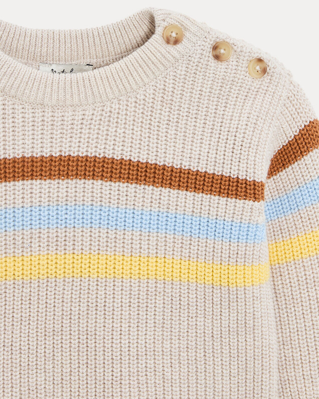 Pull en tricot fantaisie Willie Coloris beige Natalys