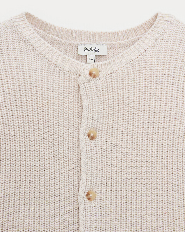 Gilet en tricot fantaisie James Coloris beige Natalys