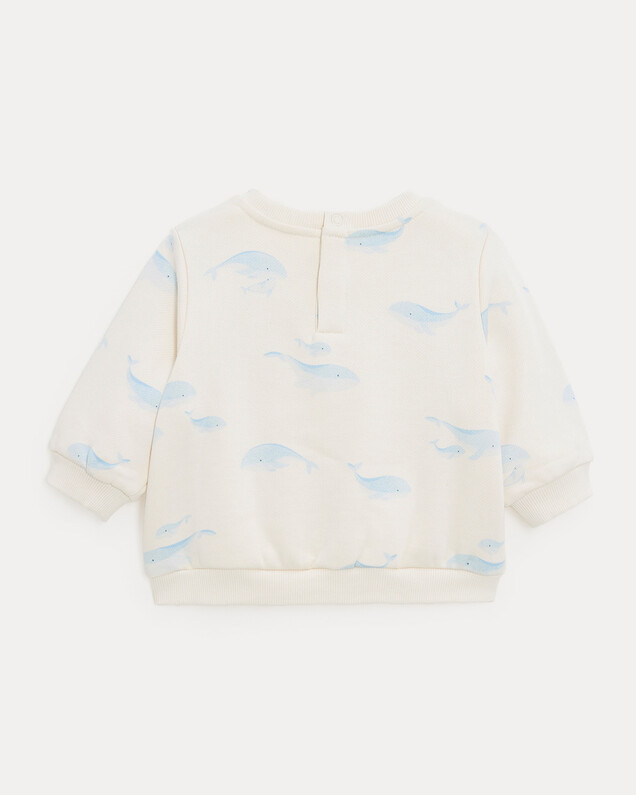 Pull en molleton Jo Imprimé baleines Natalys
