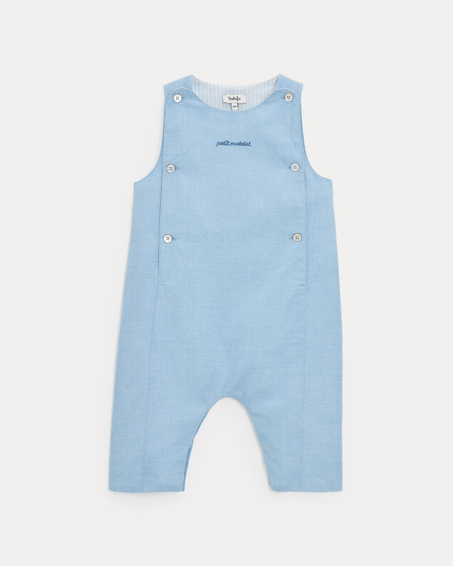 Combinaison longue en chambray Marceau Coloris bleu clair Natalys