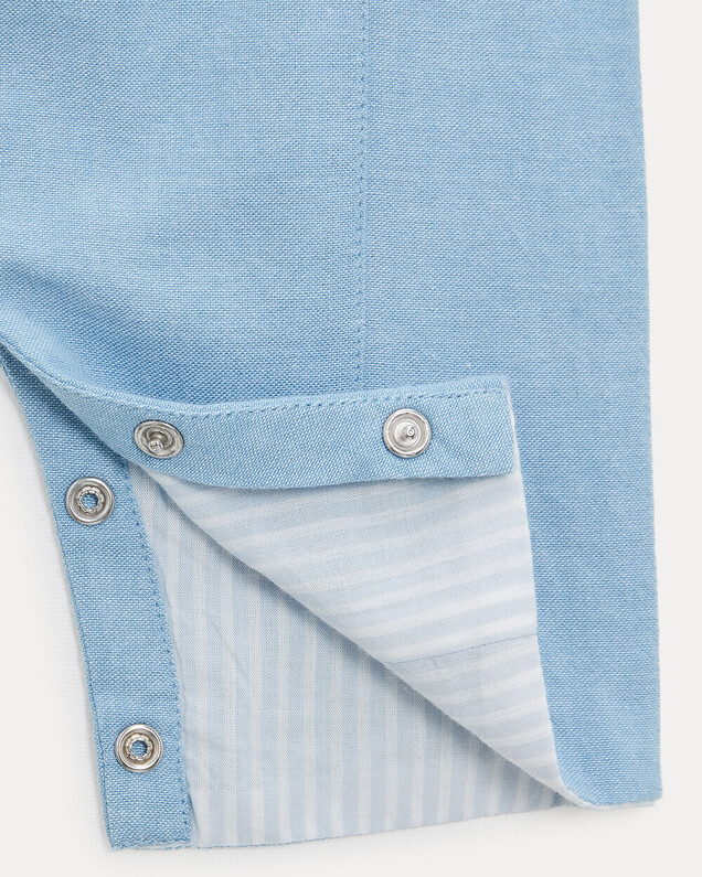 Combinaison longue en chambray Marceau Coloris bleu clair Natalys