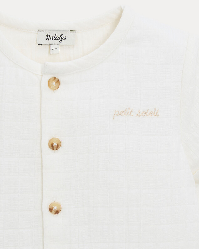 Chemise à manches courtes Théodore Coloris écru Natalys