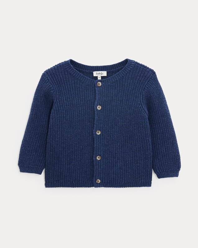 Gilet en tricot fantaisie James Coloris bleu nattier Natalys