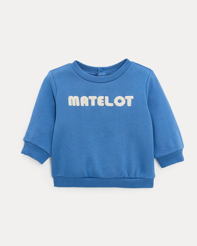 Pull en molleton Matelot Jo Coloris bleu Natalys