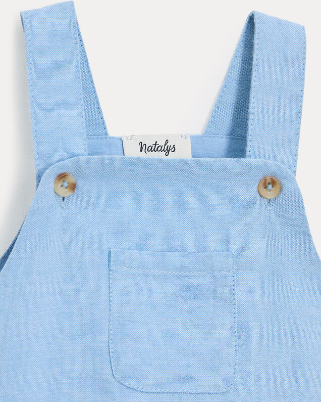 Barboteuse en chambray Octave Coloris bleu clair Natalys