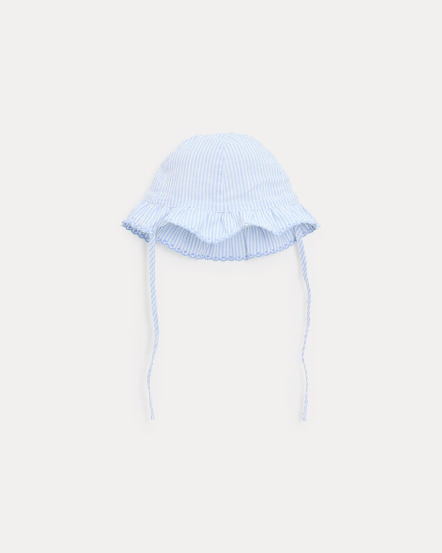 Chapeau en coton Lison Imprimé rayures ciel  Natalys