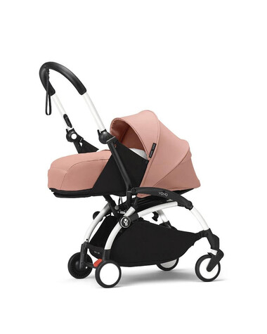 Poussette YOYO&sup3; pack nouveau-n&eacute; 0+ avec cadre blanc Coloris ginger  Stokke