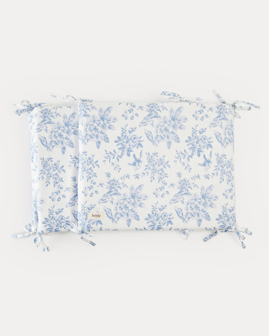 Tour de lit L&eacute;andre Imprim&eacute; porcelaine  Natalys