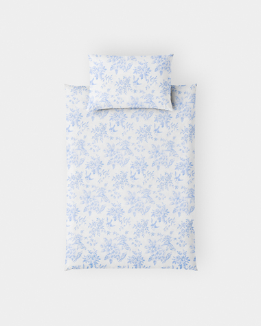 Parure de lit Colette Imprim&eacute; porcelaine  Natalys