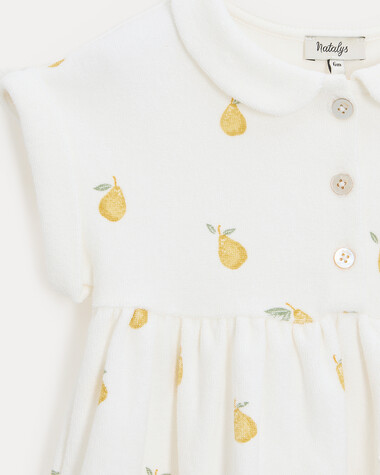 Robe en &eacute;ponge L&eacute;onie Imprim&eacute; poires  Natalys
