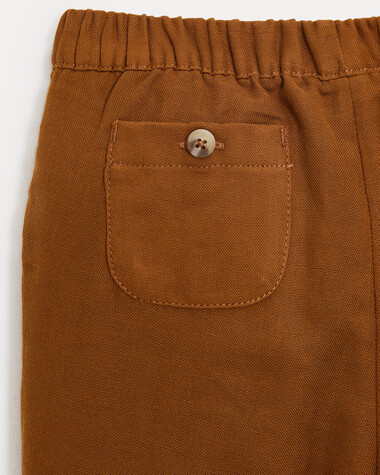 Pantalon en gaze de coton Achille Coloris noisette  Natalys