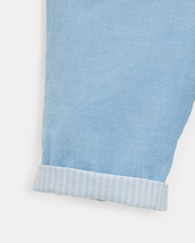 Pantalon en chambray Achille Coloris bleu clair  Natalys