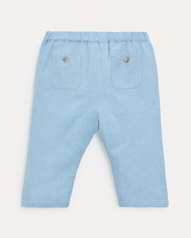 Pantalon en chambray Achille Coloris bleu clair  Natalys