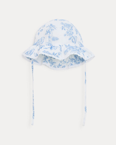 Chapeau en gaze de coton Lison Imprim&eacute; porcelaine  Natalys