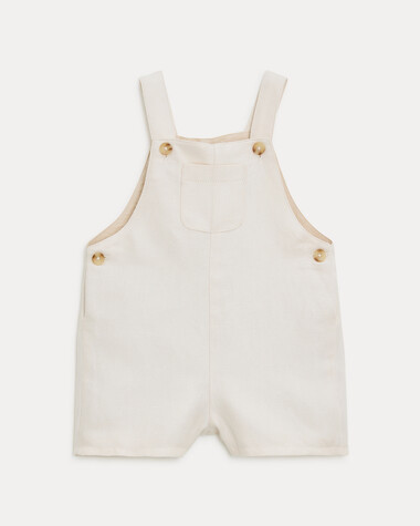 Salopette courte en twill Edgar Coloris beige  Natalys