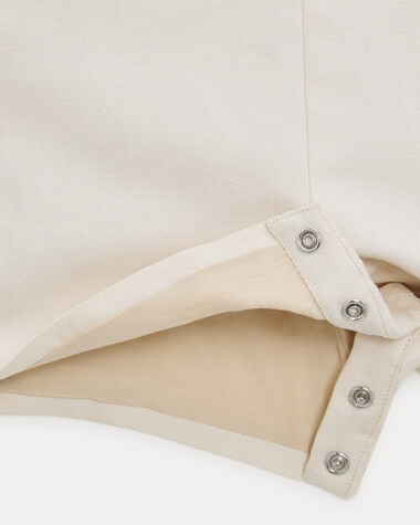 Salopette courte en twill Edgar Coloris beige  Natalys