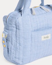 Sac &agrave; langer Auguste Imprim&eacute; carreaux bleu  Natalys