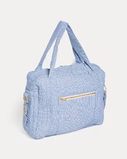Sac &agrave; langer Auguste Imprim&eacute; carreaux bleu  Natalys
