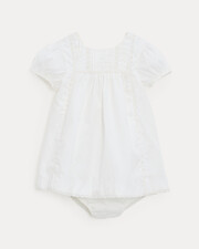Robe en popeline finition dentelle Grace Coloris écru Natalys