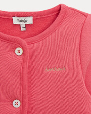 Gilet en molleton brodé bonheur Camill... Coloris grenadine Natalys