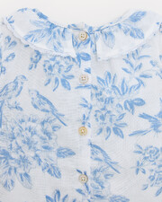 Blouse manches courtes Thelma Imprim&eacute; porcelaine  Natalys