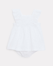 Robe en broderie sans manches Eglantine Coloris écru Natalys