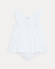 Robe en broderie sans manches Eglantine Coloris écru Natalys