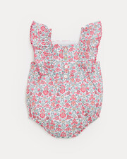 Barboteuse à bretelles Domitille En tissu Liberty Natalys