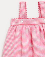 Robe à bretelles en seersucker Romane Imprimé vichy grenadine Natalys