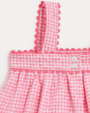 Robe à bretelles en seersucker Romane Imprimé vichy grenadine Natalys
